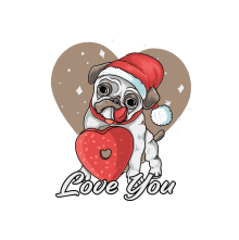 Pug enamorado